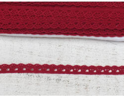  Meggyszín pamut csipke 1cm*2méter - papelito