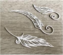  Fa díszítőelem - toll (Fa díszítőelem)