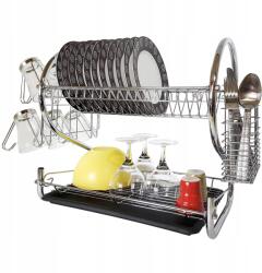 Tatkraft Nagy Álló Edényszárító, Csepegtető Tálca, Tányérok, Evőeszközök Tatkraft Helga XXL (10857)