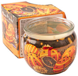  Narancs és szegfűszeg poharas illatmécses (B97127)