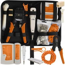  Kábel teszter RJ45 RJ11 hálózati lehúzó krimpelő készlet 145el Bigstren (00025834)