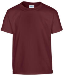 Gildan GIB5000 rövid ujjú pamut gyerek póló - maroon szín (giB5000ma-xs) - olibo