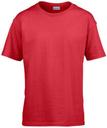 Gildan GIB64000 rövid ujjú pamut gyerek póló - red szín (giB64000re-xl) - olibo