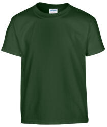 Gildan GIB5000 rövid ujjú pamut gyerek póló - forest green szín (giB5000fo-xl) - olibo