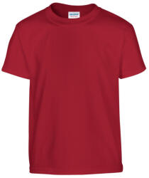 Gildan GIB5000 rövid ujjú pamut gyerek póló - cardinal red szín (giB5000cr-xl) - olibo