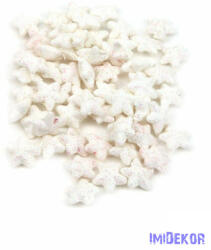 Glitteres csillag díszítő 2, 5cm kb 60db/cs - Fehér-Rózsaszín árnyalattal