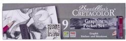 CRETACOLOR Graphite Pocket Set grafit rajzkészlet, 9 db-os, fémdobozos