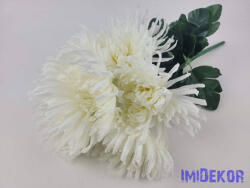  Pók krizantém 7 ágú selyem csokor 42cm - Krém