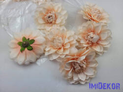  Dália selyemvirág fej 11cm - Barack