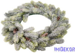  Fenyő koszorú havas-tobozos 45cm