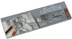 CRETACOLOR Fine Art Graphite grafitceruza készlet - 6 db, fémdobozos