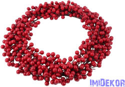  Piros bogyós koszorú 40cm