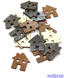  Fa dekor színes házikó 20db/csomag
