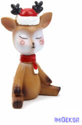  Piros sapkás ülő szarvas 11, 5 cm