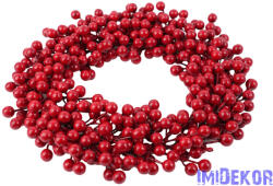  Piros bogyós koszorú 33cm