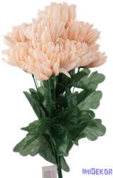  Krizantém 9 ágú selyemvirág csokor 42cm - Púder