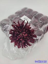  Pók krizantém selyemvirág fej D11cm - Bordó