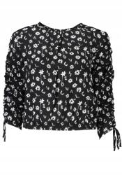 Desigual női hosszú ujjú ing virágos fekete 23SWBW16_90C méret XXL