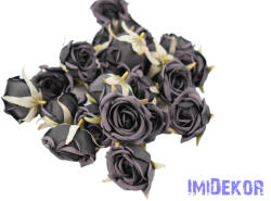  Rózsa selyemvirág fej 5 cm AUT - Fekete