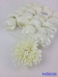  Pók krizantém selyemvirág fej D11cm - Krém