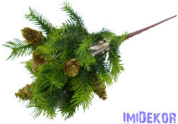  Fenyő csokor tobozzal 7 ágú 36cm - Zöld