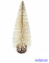  Talpas fenyő 15 cm csillámos - Krém