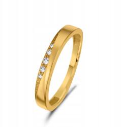 Sárgaarany gyűrű cirkonokkal Édith