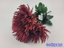  Pók krizantém 7 ágú selyem csokor 42cm - Bordó