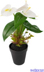  Cserepes gumi flamingó 30cm - Fehér