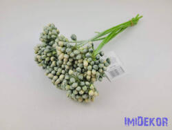  Bogyós 6 szálas dekor köteg 26 cm - Fehér