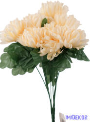  Krizantém 9 ágú selyemvirág csokor 42cm - Barack