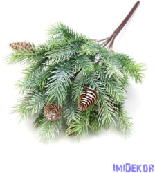  Műzöld fenyőcsokor tobozzal 36cm