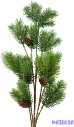  Fenyő ág tobozzal 65cm - Zöld