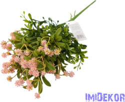  Rezgős 6 ágú műzöld bokor 36cm - Rózsaszín