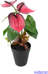  Cserepes gumi flamingó 30cm - Mályva-Rózsaszín