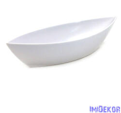  Fehér műanyag tál - Nagy csónak 32cm