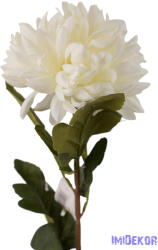  Dús fejű krizantém szálas selyemvirág 74cm - Krém