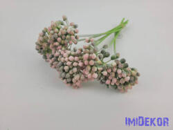  Bogyós 6 szálas dekor köteg 26 cm - Rózsaszín