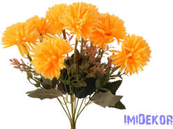  Krizantém 9 ágú selyem csokor 36cm - Napsárga