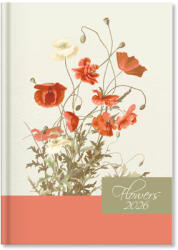  Period Flowers Beige 2026 B6 heti beosztású határidőnapló (P4114-4500)