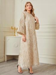 Shein HC55209 Shein Jacquard Ruha Maxi Rojtokkal Széles Ujjú (42) M