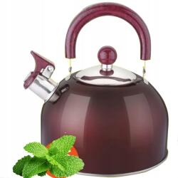  2, 5 L-es Cseresznye Fényes Vízforraló Síppal, Indukciós És Gáztűzhez, Rozsdamentes Acél, Apetite (105-110)