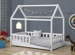  REVOTICA Fenyő gyermekágy házikóágy B12083 fehér