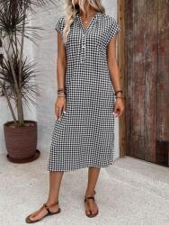 Emery Rose IC34210 Emery Rose Kockás MIDI Ruha Gombos (42) S