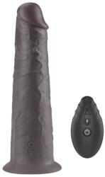 Lovetoy Vibrator Realist Nature Cock, Remote Control, Silicon Dubla Densitate, 10 Moduri Vibratii si Rotatii, Maro, 20.5 cm Vibrator