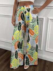 Shein XC21304 Shein Mintás Egyenes Szárú Nadrág Magas Derékkal (43) M