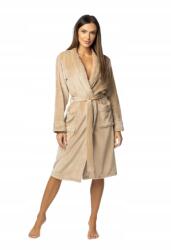 Envie Comfy flanel fleece női fürdőköpeny bézs színben L/XL (EN-W-NW24/25-020030070-020011-L/XL)