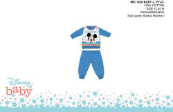 Mickey egér Disney Mickey egér baba pizsama - jersey pamut pizsama - középkék - 80 (evi_MIC1428_kke_80)