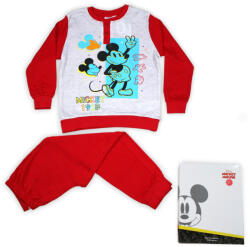 Mickey egér Téli pamut gyerek pizsama - Mickey egér - piros - 122 (evi_MICK_1944-2007_pir_122)
