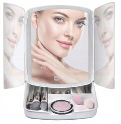 Verk Group Smink Tükör, LED, kozmetikai, kihajtható, tárolórekesszel (24230)